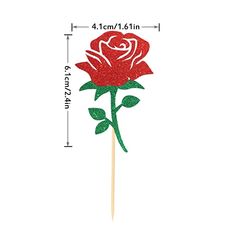 12 ks ružových kvetov, potreby na narodeninové muffiny, dekorácia na muffiny k výročiu svadby, ozdoba na muffiny, svadobná dekorácia