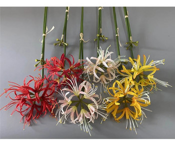 1 τμχ Λουλούδι Higan Τεχνητό λουλούδι μεταξιού Manjusawa Ψεύτικο λουλούδι για Γάμο Διακόσμηση Εσωτερικού Σπιτιού Ανθοσυνθέσεις