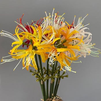 1 бр. Higan Flower Изкуствено копринено цвете Manjusawa Fake Flower за сватбена вътрешна декорация на дома Цветна аранжировка