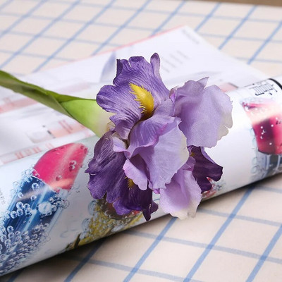 YOMDID Iris Artificial Fake Silk Flowers Branch Spring Wedding Decoration Home Flores Silk Fake Flower Party Supplies