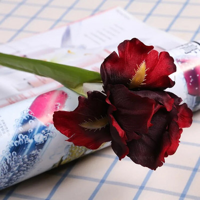 YOMDID Iris Artificial Fake Silk Flowers Branch Spring Wedding Decoration Home Flores Silk Fake Flower Party Supplies