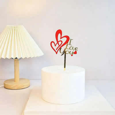Heart Love You Topper acrilic pentru tort pentru ziua Îndrăgostiților Decorarea torturilor Favoruri de petrecere Instrumente pentru decorarea torturilor Accesorii pentru copt