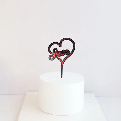 Heart Love You Topper acrilic pentru tort pentru ziua Îndrăgostiților Decorarea torturilor Favoruri de petrecere Instrumente pentru decorarea torturilor Accesorii pentru copt