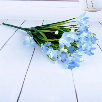 1 ματσάκι τεχνητό πλαστικό φυτό ορχιδέας Ψεύτικο μεταξωτό λουλούδι Γαμήλιο λουλούδι Σύνθεση πάρτι Κήπος Διακόσμηση γάμου Διακόσμηση σπιτιού