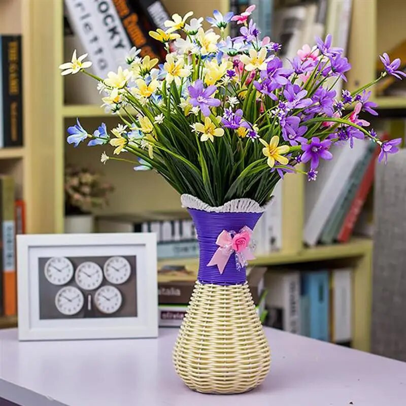 1 zväzok umelých plastových orchideí, umelých hodvábnych kvetov, svadobných kvetinových aranžmánov, párty, záhrady, svadobných dekorácií, bytových dekorácií