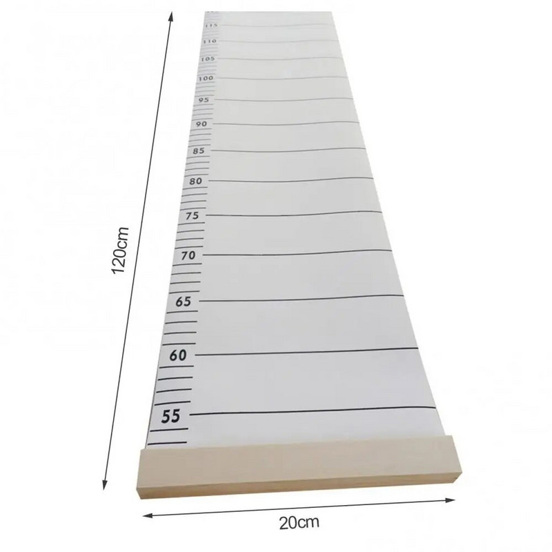 Nordijsko dječje ravnalo za visinu Viseća tabela rasta na platnu od borovine Zidni ukras za dječju sobu Ravnala za mjerenje visine