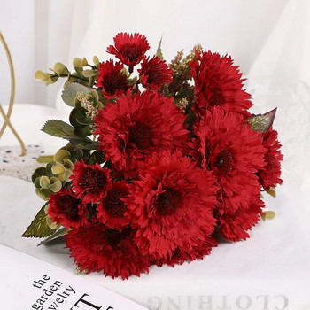 Μπουκέτο ηλίανθου Τεχνητό λουλούδι Κόκκινη Μαργαρίτα Αξεσουάρ φυτών γάμου Διακόσμηση σπιτιού Διακόσμηση Χριστουγεννιάτικου πάρτι Δώρο