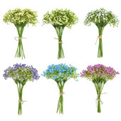 12 τμχ/μάτσο Baby Breath Τεχνητό λουλούδι 32cm DIY Platic Gypsophila Wedding Baby Shower Διακοσμητικό πάρτι γενεθλίων