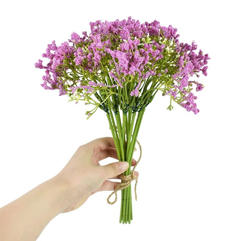 12tk/hunnik Baby Breath kunstlill 32cm DIY Plastic Gypsophila Wedding Baby Shower sünnipäevapeo kaunistustarvikud