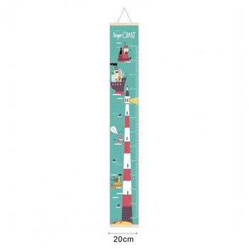 Маркер за височина Игрива таблица за растеж на височината Анимационен дизайн против избледняване Полезна линийка за измерване на височината на бебето