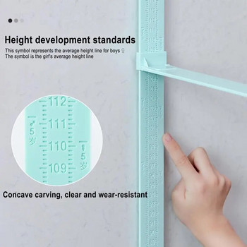 Χάρτης ύψους για παιδιά Τρισδιάστατος αφαιρούμενος χάρακας γραφήματος ανάπτυξης 3D αφαιρούμενος και επαναχρησιμοποιούμενος μέτρηση ύψους για παιδιά για σαλόνια