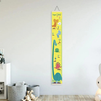 Πίνακας ύψους τοίχου Κρεμαστά σε τοίχο Γράφημα ανάπτυξης κινουμένων σχεδίων Ξύλινος χάρακας με μέτρο ύψους μωρού Διακόσμηση τοίχου για παιδιά Παιδικό δωμάτιο