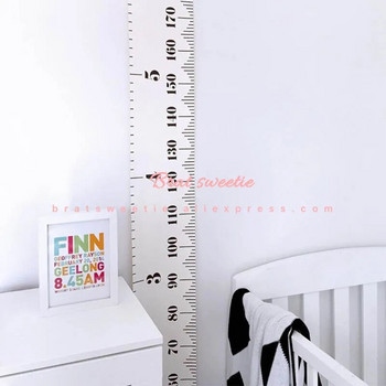 Скандинавски стил Бебе, дете, детска линийка за височина, таблица с размери за растеж на децата, линийка за измерване на височина за детска стая, декорация на дома Арт орнамент