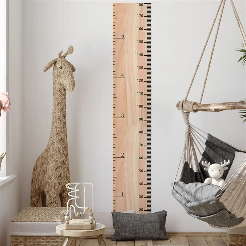 Diagramă de înălțime Autocolante Riglă de creștere Meter inch Decor camere pentru copii Auto-adeziv Măsură Calibre Home Wall Art Decalcomanii Decorație murală