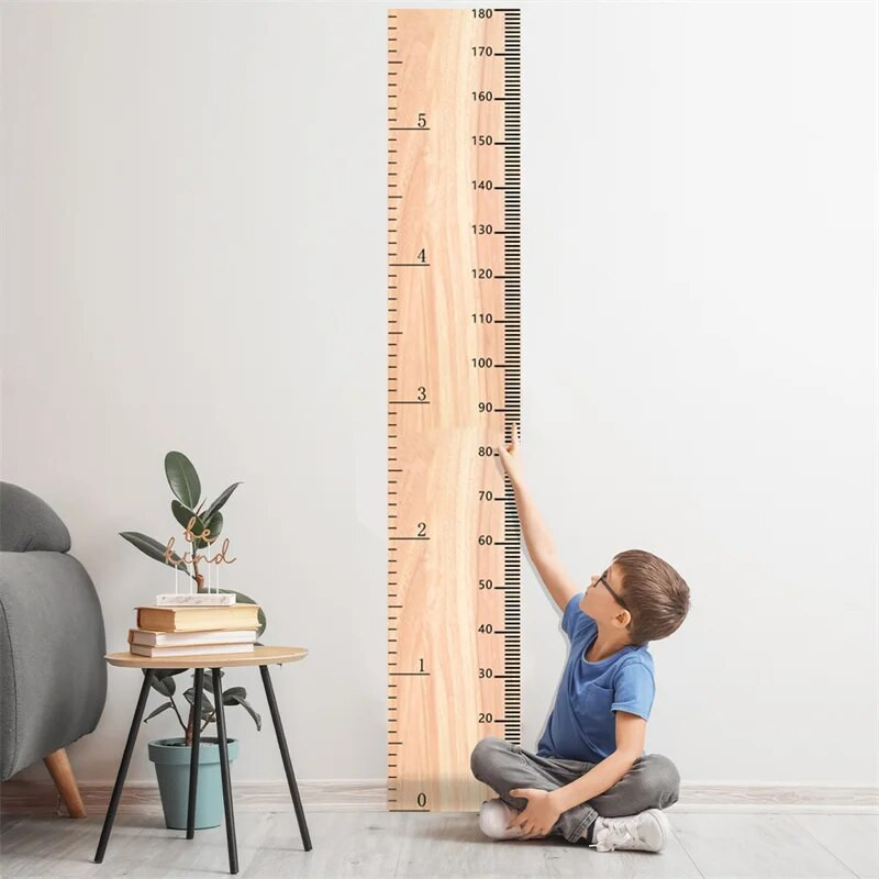 Diagramă de înălțime Autocolante Riglă de creștere Meter inch Decor camere pentru copii Auto-adeziv Măsură Calibre Home Wall Art Decalcomanii Decorație murală
