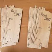 Šiaurės šalių medinės vaikų ūgio augimo diagramos liniuotė Kūdikių vaikų ūgio matuoklis Kambario apdaila Sienų matuoklio matavimo lipdukai 60-210cm