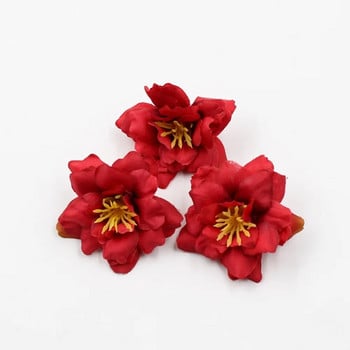 Ζωντανή 10τμχ Κεφαλές Τεχνητού Μεταξιού Λουλούδι Υλικά για Διακόσμηση Σπίτι Γάμου Λουλούδια Στεφάνι Χειροποίητη Φουρκέτα DIY Αξεσουάρ KH09