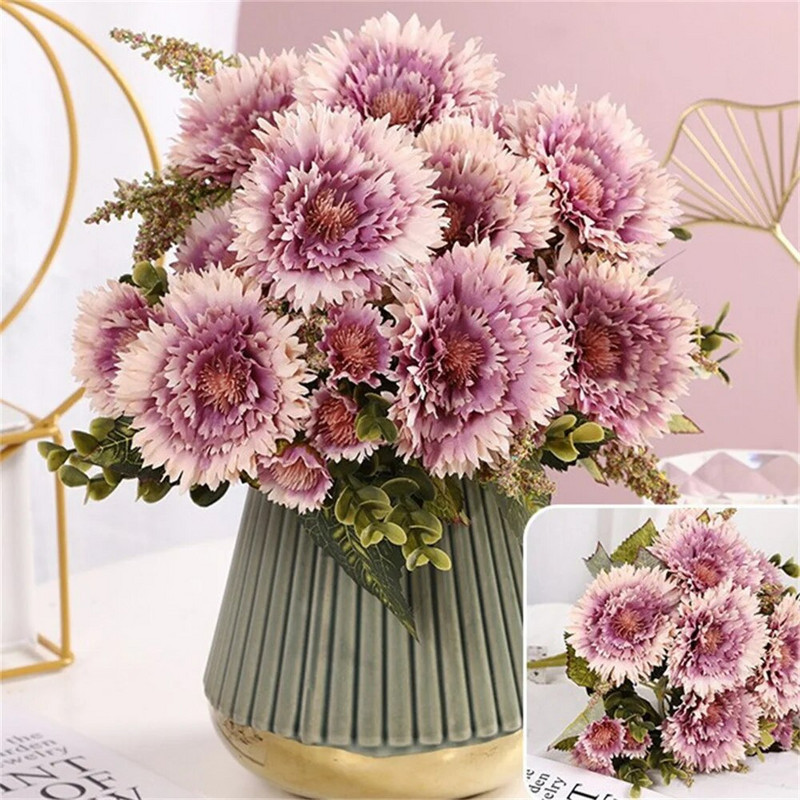 Kunstlik gerbera kimp võlts päevalilleoksa pulmakaunistus võltslillede simulatsioonitaim Kodukaunistuse peorekvisiidid