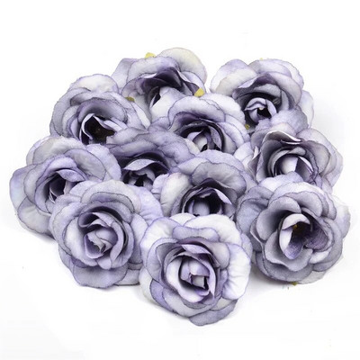 10/50 τεμ. Τεχνητό μεταξωτό τριαντάφυλλο κεφαλές λουλουδιών 4 εκ. Για Χριστουγεννιάτικη διακόσμηση γάμου DIY Στεφάνι Λεύκωμα Κουτί δώρου Χειροτεχνία Ψεύτικα λουλούδια