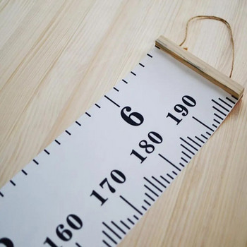 Дървена таблица за растеж на деца Декорация на детска стая Висяща линийка за измерване на височина 2