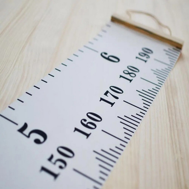 Drevený rastový graf pre deti, dekorácia do detskej izby, nástenný výškový merací pravítko 2