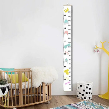 График на растежа за стенна таблица за измерване на малко дете за стена Творчески декор на игрална стая Линийка за мярка за момчета Момичета Деца за детска стая
