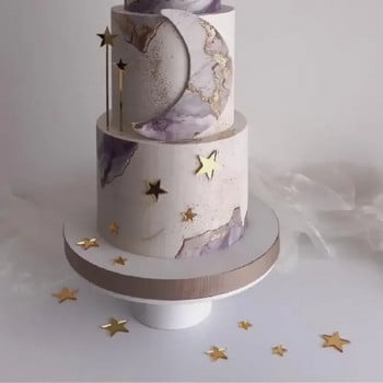 12 τμχ Little Star with The Rod Acrylic Cake Toppes for Baby Shower Cake Decoration Παιδική διακόσμηση Cupcake ενός έτους