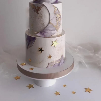 12 τμχ Little Star with The Rod Acrylic Cake Toppes for Baby Shower Cake Decoration Παιδική διακόσμηση Cupcake ενός έτους