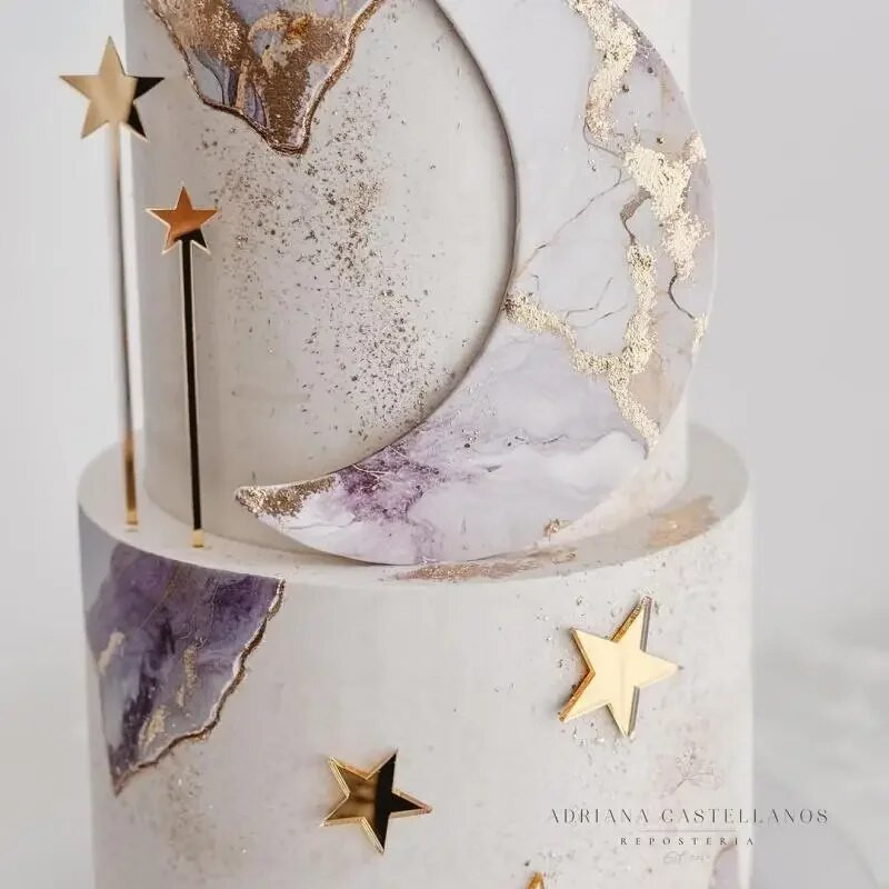 12 τμχ Little Star with The Rod Acrylic Cake Toppes for Baby Shower Cake Decoration Παιδική διακόσμηση Cupcake ενός έτους