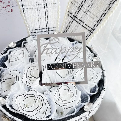 INS naujas lazerinis su gimtadieniu torto dangtelis Auksinis su jubiliejų akrilinis torto dangtelis gimtadienio vakarėliui kepti tortų dekoravimui