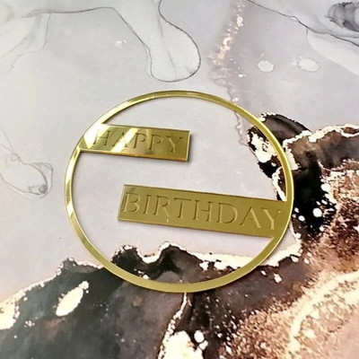 INS naujas lazerinis su gimtadieniu torto dangtelis Auksinis su jubiliejų akrilinis torto dangtelis gimtadienio vakarėliui kepti tortų dekoravimui