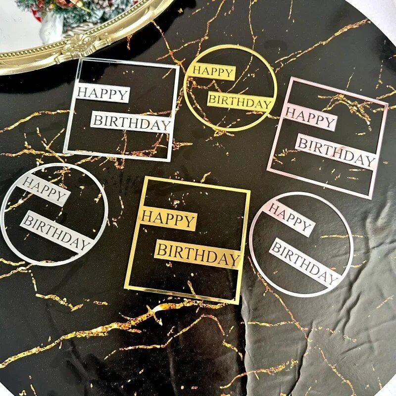 INS naujas lazerinis su gimtadieniu torto dangtelis Auksinis su jubiliejų akrilinis torto dangtelis gimtadienio vakarėliui kepti tortų dekoravimui