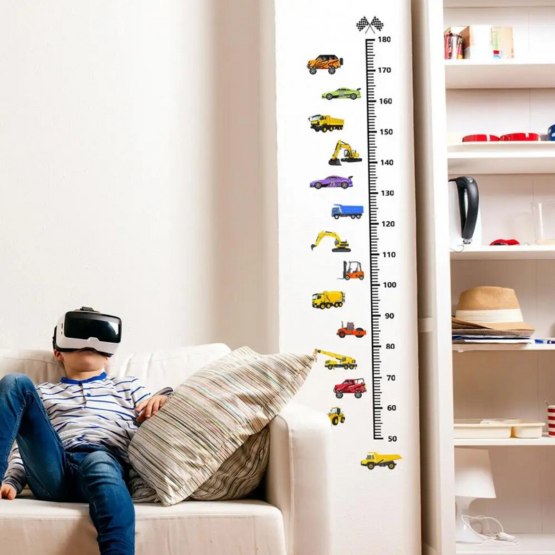 Vaikų sienelės augimo diagramos lipdukas Lipnus, puikiai lipnus, nuimamas vaikų sienos aukščio lentelė