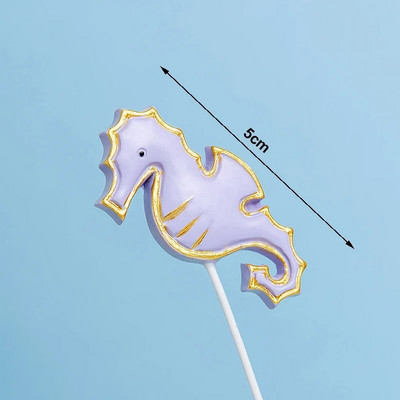 Dekoracija torte u obliku sirene Mini školjka s repom sirene, figurice morskih zvijezda, vrh torte, sirena, rođendanska zabava ispod mora, dekoracija torte