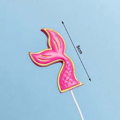 Dekoracija torte u obliku sirene Mini školjka s repom sirene, figurice morskih zvijezda, vrh torte, sirena, rođendanska zabava ispod mora, dekoracija torte