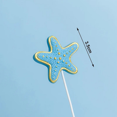 Dekoracija torte u obliku sirene Mini školjka s repom sirene, figurice morskih zvijezda, vrh torte, sirena, rođendanska zabava ispod mora, dekoracija torte