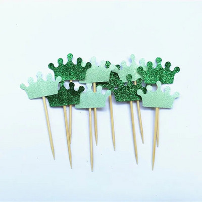 40 τμχ Prince Crown Cupcake Topper Θέμα κινουμένων σχεδίων Προμήθειες πάρτι για παιδιά Διακοσμήσεις για πάρτι γενεθλίων για αγόρια