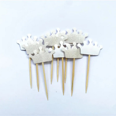 40 τμχ Prince Crown Cupcake Topper Θέμα κινουμένων σχεδίων Προμήθειες πάρτι για παιδιά Διακοσμήσεις για πάρτι γενεθλίων για αγόρια