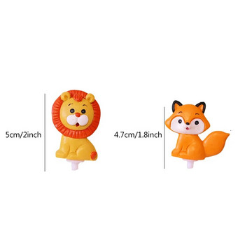 1 PC Birthday Animal Cake Decorations Toppers Plug-in Jungle Animal Forest Cake Toppers για πάρτι αποφοίτησης και φεστιβάλ