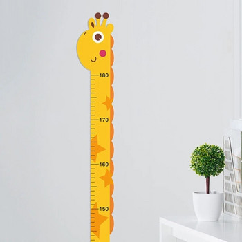 Творческа анимационна декорация Детска диаграма за растеж на височина Линийка за деца Подвижен стикер за стена PVC стикери Декорация на стая