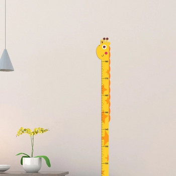 Творческа анимационна декорация Детска диаграма за растеж на височина Линийка за деца Подвижен стикер за стена PVC стикери Декорация на стая