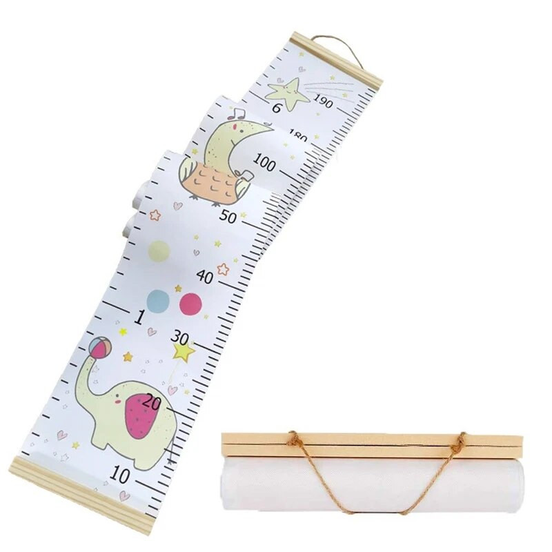 Kūdikio augimo diagramos liniuotė vaikams, nuimama aukščio diagramos matavimo sienelės apdaila, skirta kūdikio dovanai 7,9 colio x 79 colių