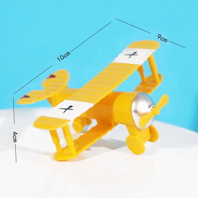 1PC drăguț Avion Cake Topper Desene Animat Elicopter Decor de coacere pentru rechizite La mulți ani Ornamente pentru desert Baby Shower
