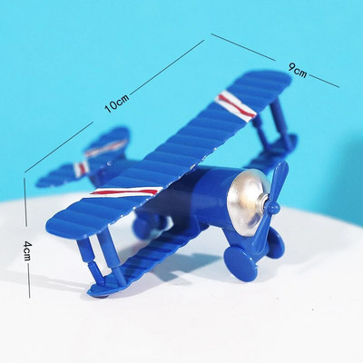 1PC drăguț Avion Cake Topper Desene Animat Elicopter Decor de coacere pentru rechizite La mulți ani Ornamente pentru desert Baby Shower
