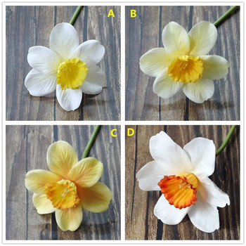 Διακόσμηση Διακόσμηση σπιτιού Σαλόνι Διακόσμηση γάμου Ψεύτικα λουλούδια Narcissus Daffodil Flower Daffodil Τεχνητά λουλούδια