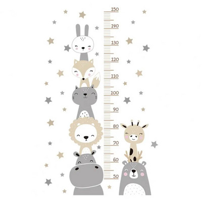 Visinska naljepnica Snažna ljepljivost Uklonjivo, samoljepljivo, vodootporno, bez ostataka crtano ravnalo za visinu za spavaću sobu