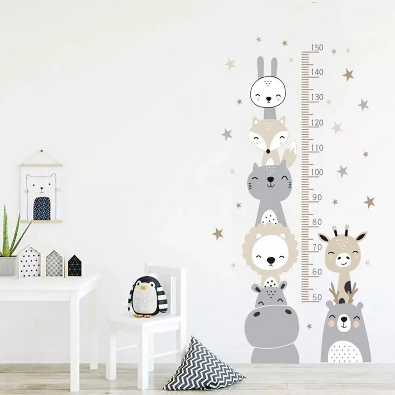 Visinska naljepnica Snažna ljepljivost Uklonjivo, samoljepljivo, vodootporno, bez ostataka crtano ravnalo za visinu za spavaću sobu