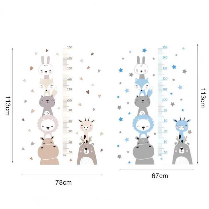 Visinska naljepnica Snažna ljepljivost Uklonjivo, samoljepljivo, vodootporno, bez ostataka crtano ravnalo za visinu za spavaću sobu
