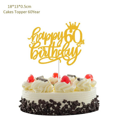 Su gimtadieniu Auksinio torto puošmena 13 16 18 21 30 40 50 60 metų gimtadienio torto puošmena suaugusiųjų vakarėlio kepimo deserto dekoro reikmenys