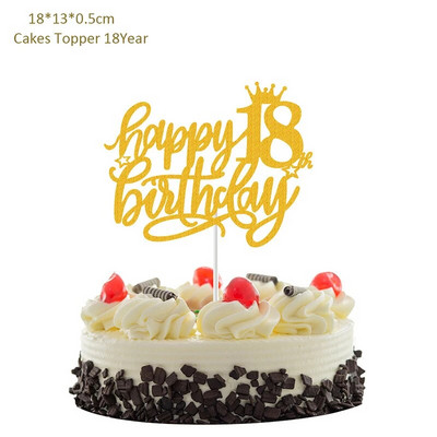 Su gimtadieniu Auksinio torto puošmena 13 16 18 21 30 40 50 60 metų gimtadienio torto puošmena suaugusiųjų vakarėlio kepimo deserto dekoro reikmenys